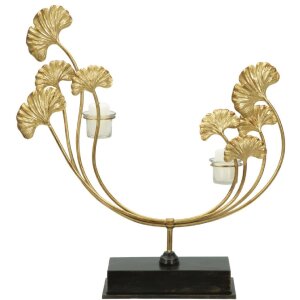 Mauro Feretti kandelaar Iris 50x12x55 cm goud zwart