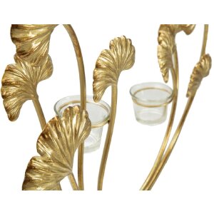 Mauro Feretti kandelaar Iris 50x12x55 cm goud zwart