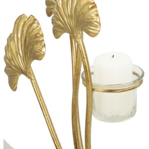 Mauro Feretti kandelaar Iris 50x12x55 cm goud zwart