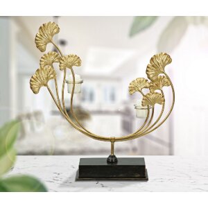 Mauro Feretti kandelaar Iris 50x12x55 cm goud zwart