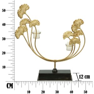 Mauro Feretti kandelaar Iris 50x12x55 cm goud zwart