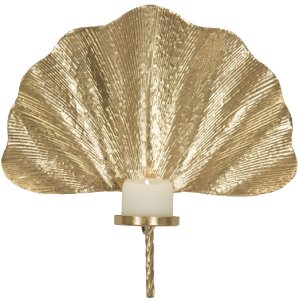 Mauro Ferretti Wandkaarshouder Blad 41x11,5x40 cm goud