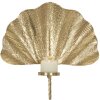 Mauro Ferretti Wandkaarshouder Blad 41x11,5x40 cm goud