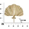 Mauro Ferretti Wandkaarshouder Blad 41x11,5x40 cm goud