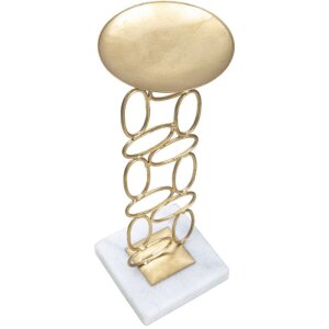 Mauro Ferretti kandelaar Blazen 10x10x27 cm goud wit