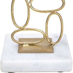 Mauro Ferretti kandelaar Blazen 10x10x27 cm goud wit