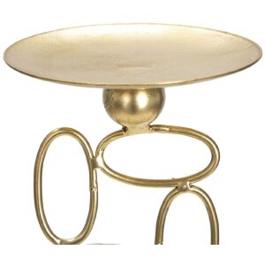 Mauro Ferretti kandelaar Blazen 10x10x27 cm goud wit