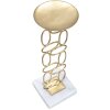 Mauro Ferretti kandelaar Blazen 10x10x27 cm goud wit
