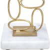 Mauro Ferretti kandelaar Blazen 10x10x27 cm goud wit