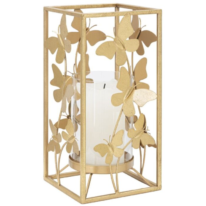 Mauro Ferretti kandelaar vlinder 14x14x29 cm goud