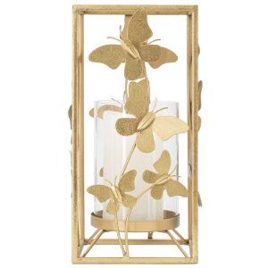 Mauro Ferretti kandelaar vlinder 14x14x29 cm goud