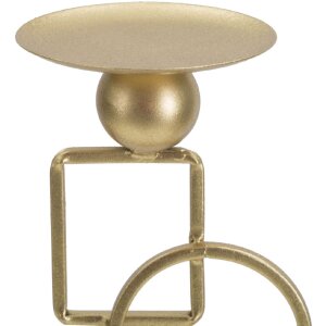 Mauro Ferretti kandelaar Marie 13x10x31,5 cm goud wit