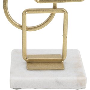 Mauro Ferretti kandelaar Marie 13x10x31,5 cm goud wit