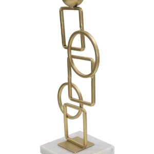 Mauro Ferretti kandelaar Marie 13x10x31,5 cm goud wit