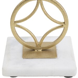 Mauro Ferretti Kaarshouder Ster 10x10x32 cm goud wit