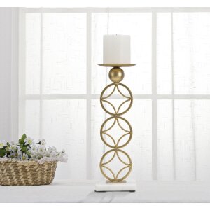 Mauro Ferretti Kaarshouder Ster 10x10x32 cm goud wit