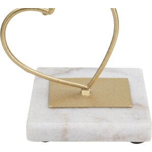 Mauro Ferretti kandelaar harten 14,5x10x32,5 cm goudkleurig wit