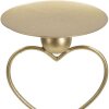 Mauro Ferretti kandelaar harten 14,5x10x32,5 cm goudkleurig wit