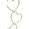 Mauro Ferretti kandelaar harten 14,5x10x32,5 cm goudkleurig wit
