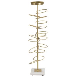 Mauro Ferretti Candle Holder Rings 14x13x50.5cm gold white