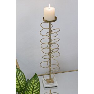 Mauro Ferretti Candle Holder Rings 14x13x50.5cm gold white