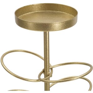 Mauro Ferretti Kerzenhouder Ringen 14x13x46 cm goudwit wit