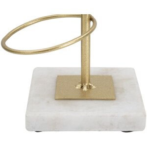Mauro Ferretti Kerzenhouder Ringen 14x13x46 cm goudwit wit