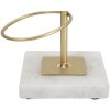 Mauro Ferretti Kerzenhouder Ringen 14x13x46 cm goudwit wit