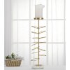 Mauro Ferretti Kerzenhouder Ringen 14x13x46 cm goudwit wit