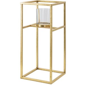 Mauro Ferretti Kaarshouder Elegant 15x15x35 cm goudkleurig