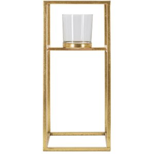 Mauro Ferretti Kaarshouder Elegant 15x15x35 cm goudkleurig