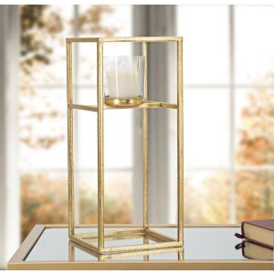 Mauro Ferretti Kaarshouder Elegant 15x15x35 cm goudkleurig