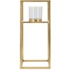Mauro Ferretti Kaarshouder Elegant 15x15x35 cm goudkleurig