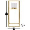 Mauro Ferretti Kaarshouder Elegant 15x15x35 cm goudkleurig