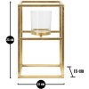 Mauro Ferretti kandelaar Elegant 15x15x25 cm goud