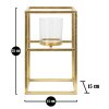Mauro Ferretti kandelaar Elegant 15x15x25 cm goud