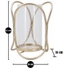 Mauro Ferretti Kerzenholder Glox Donker Ø 16x21,5 cm bronzen