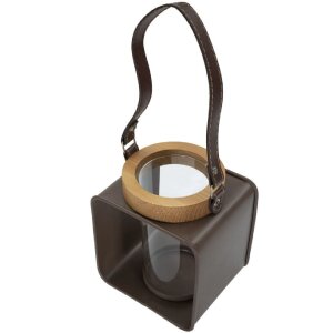 Mauro Ferretti Laterne 16x13x18,5 cm bruin