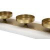Mauro Ferretti Kaarshouder Marmer voor 4 kaarsen 40x10x5 cm goud
