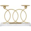 Mauro Ferretti Kaarshouder Eeuwigheid voor 2 kaarsen 30x9x20 cm goud