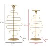 Mauro Ferretti kandelaar Alid - Twee-stuksstel 25x16x51 cm en 20x16x43 cm goud