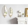 Mauro Ferretti Wandkandelaar blad - 2-stuksstel 18x13x41 cm en 15x13x35 cm goud