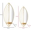 Mauro Ferretti Wandkandelaar blad - 2-stuksstel 18x13x41 cm en 15x13x35 cm goud