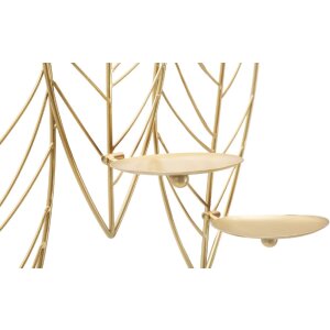 Mauro Ferretti Wandkaarshoeders 5 bladeren 66x14x56 cm goud