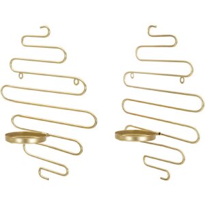 Ferretti Alid Wandkandelaar-set van 2 stuks 33x10x34 cm goud