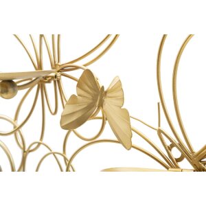 Mauro Ferretti Wandkandelaar Motieven 3-vlammen 61x12x34 cm goud