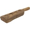 Mauro Ferretti Teak-kandelaar 4-licht 51x14x6 cm bruin