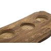 Mauro Ferretti Teak-kandelaar 4-licht 51x14x6 cm bruin