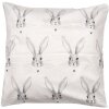 Clayre & Eef Kussenhoes Bunny Beige Grijs 45x45 cm Landelijke stijl Polyester