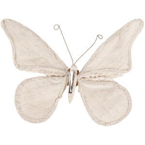 Clayre & Eef Decoratie Vlinder Beige 30x3x24 cm